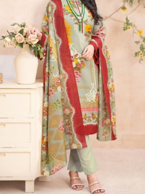 Fully stitched kurta for sizes up to 44, stylish and comfortable ethnic wear for women, featuring soft cotton fabric and a Pakistani Karachi print.