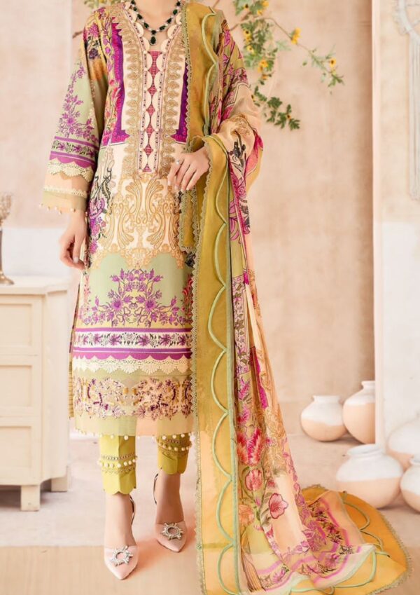 Fully stitched kurta for sizes up to 44, stylish and comfortable ethnic wear for women, featuring soft cotton fabric and a Pakistani Karachi print.