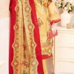 Fully stitched kurta for sizes up to 44, stylish and comfortable ethnic wear for women, featuring soft cotton fabric and a Pakistani Karachi print.