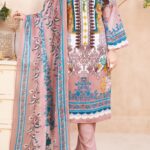 Fully stitched kurta for sizes up to 44, stylish and comfortable ethnic wear for women, featuring soft cotton fabric and a Pakistani Karachi print.