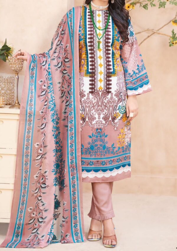 Fully stitched kurta for sizes up to 44, stylish and comfortable ethnic wear for women, featuring soft cotton fabric and a Pakistani Karachi print.