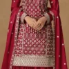 Mor Bagh Chinnon Silk Embroidery Salwar Suit – Premium 3-Piece Pakiza Set